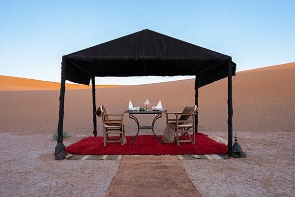 Private Nomadic Camp dining area