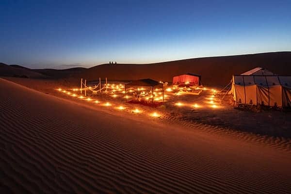 Private Nomadic Camp at dusk