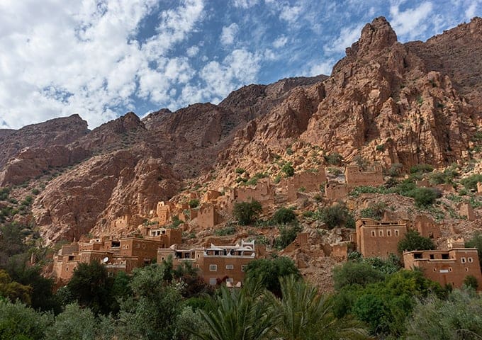 Village below the towering Jbel el Kest